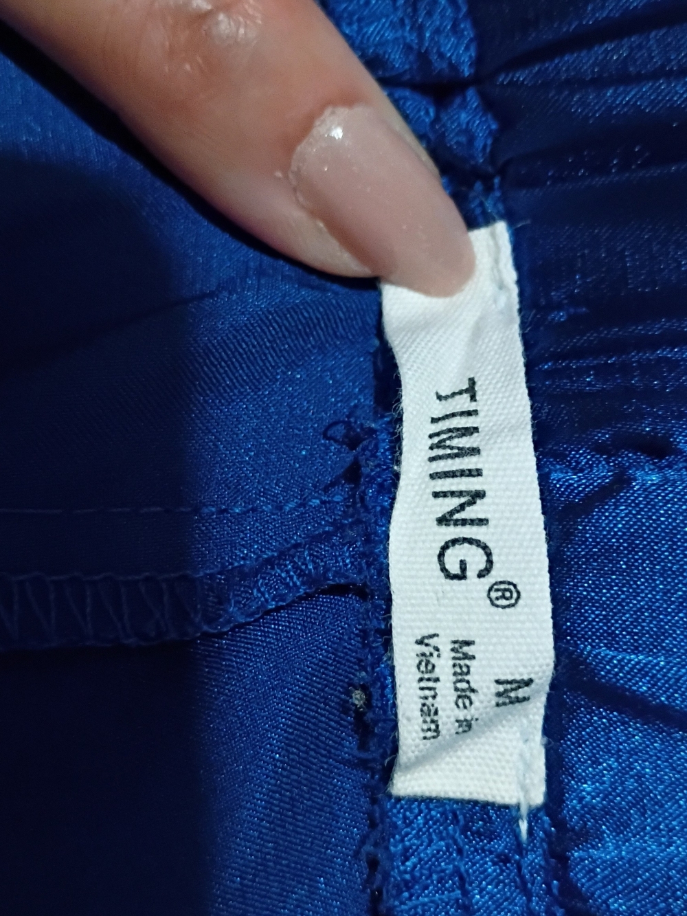 Timing Satin Cargo Pants in Royal Blue - Picture 3 of 3